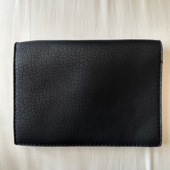 ✨BNWT Chelsea 28 Nordstrom Large Faux Black Tote Bag BONUS Clutch and Wallet✨ - Picture 9 of 17